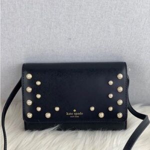 Kate Spade Navy Crossbody Bag with Pearl Details